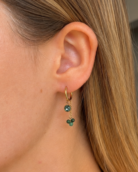 Créoles pierres naturelles et cristaux Swarovski® SOLY