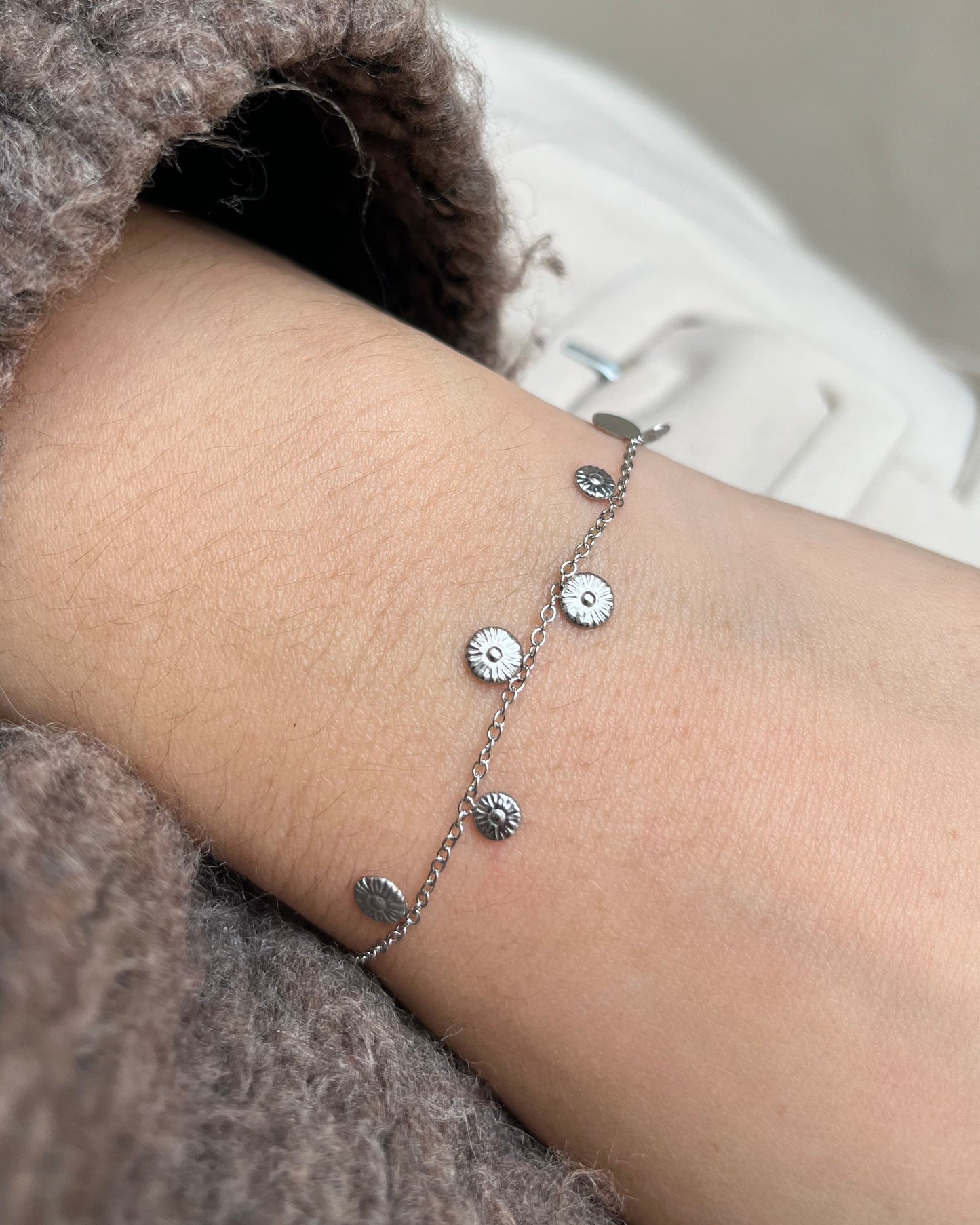 Bracelet pampilles argenté Acier inoxydable VAIANA