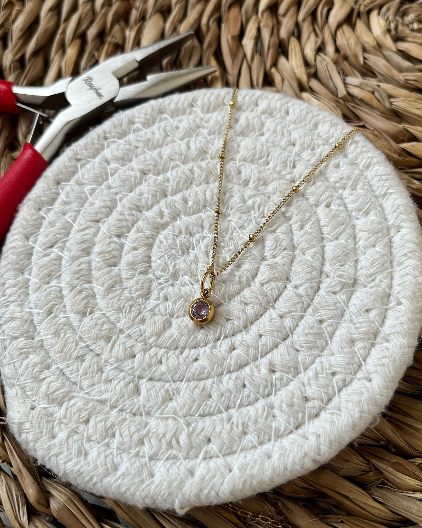 Collier pierre de naissance personnalisé