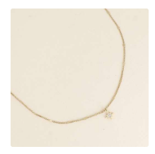 Collier avec petite étoile avec strass Acier inoxydable AURELIA