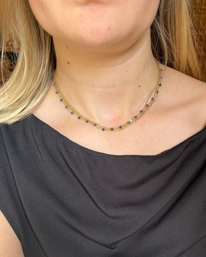 Collier multirang et pierres naturelles CINDY