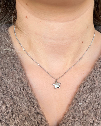 Collier argenté avec étoile Acier inoxydable AUDE