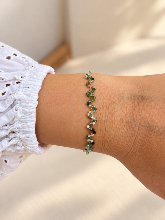 Bracelet zig zag en pierres naturelles ZIGZAG