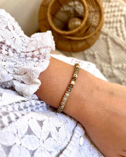 Bracelet sur cordon pierres naturelles VALENTINA