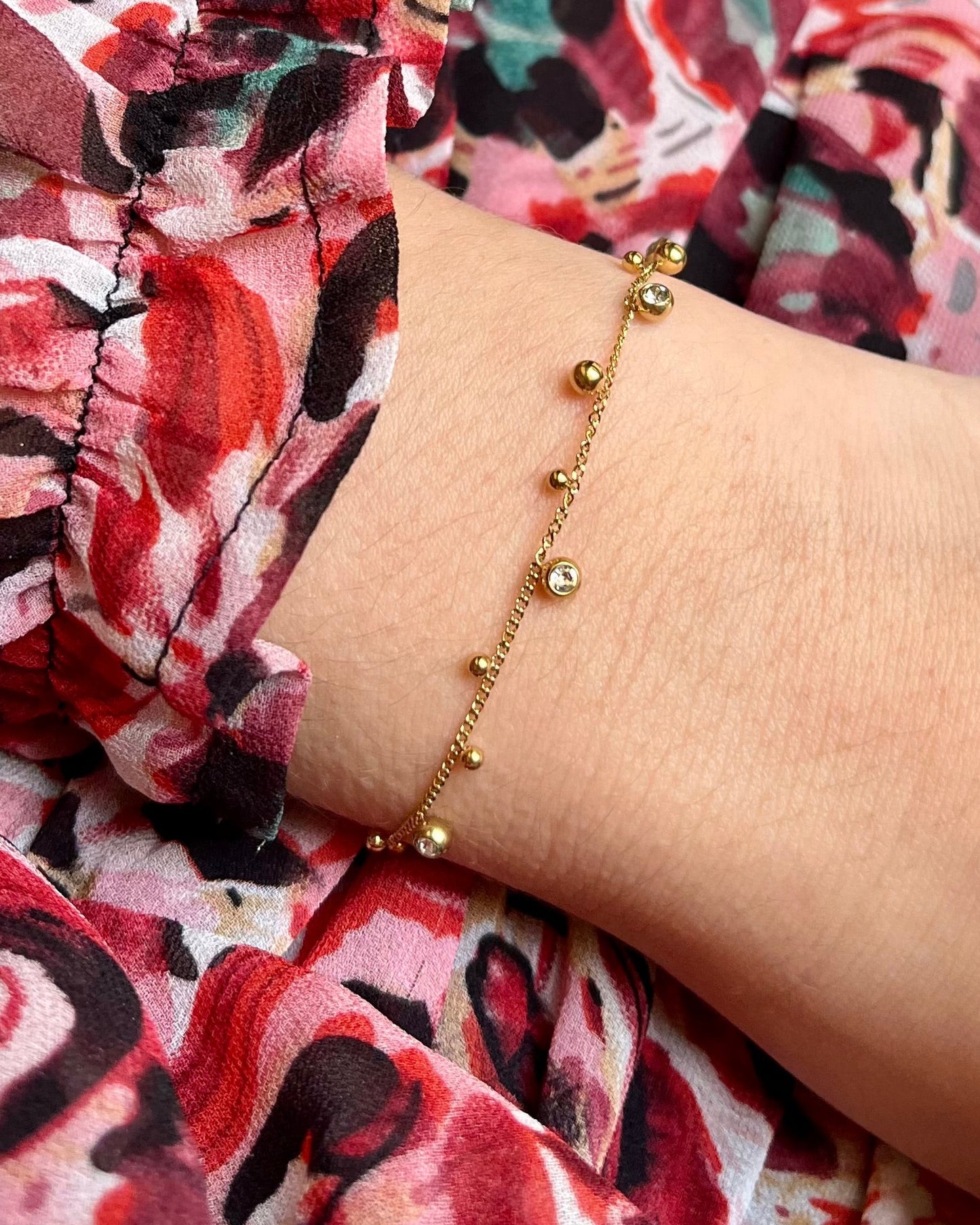 Bracelet pampilles strass cristaux ESTHER