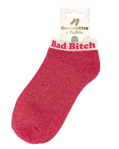 Socquettes à paillettes Bad bitch
