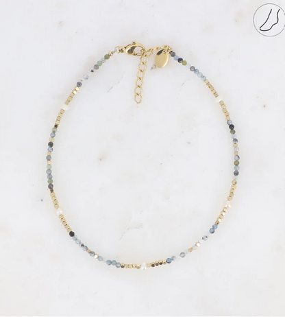 Bracelet de cheville pierres naturelles BALI