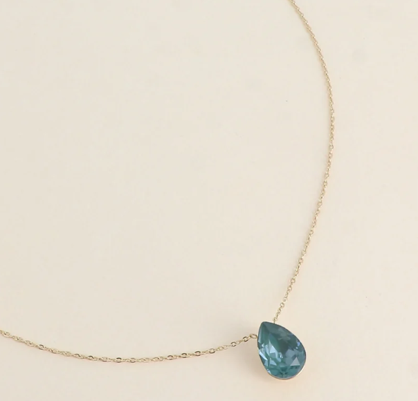 Précommande Collier goutte cristal de Swarovski BERTILLE
