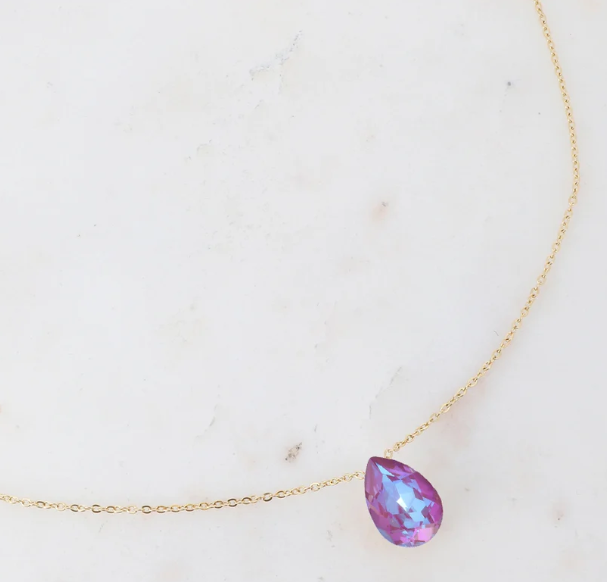 Précommande Collier goutte cristal de Swarovski BERTILLE