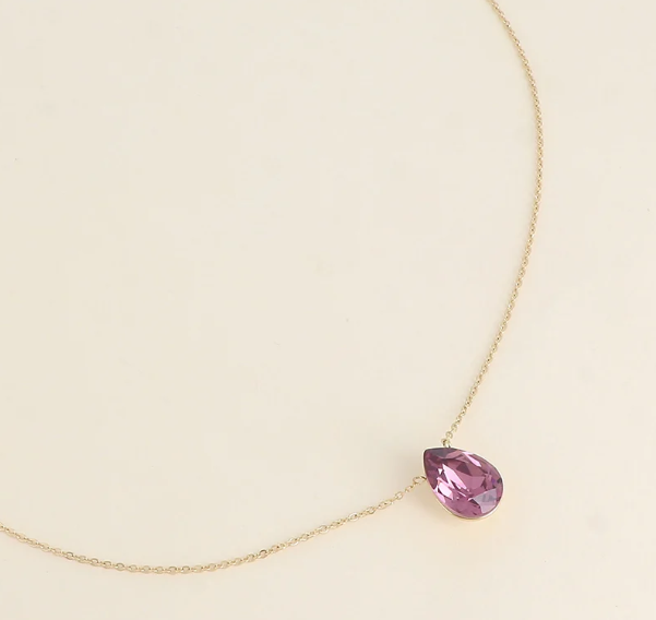 Précommande Collier goutte cristal de Swarovski BERTILLE