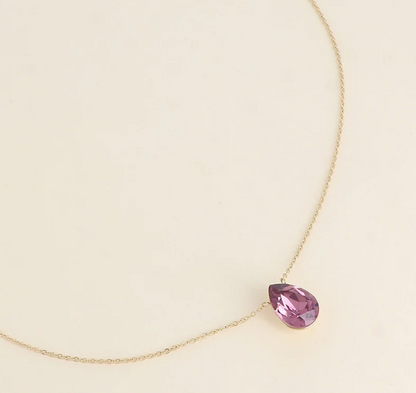 Précommande Collier goutte cristal de Swarovski BERTILLE
