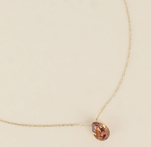 Précommande Collier goutte cristal de Swarovski BERTILLE