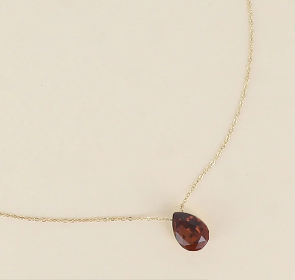 Précommande Collier goutte cristal de Swarovski BERTILLE