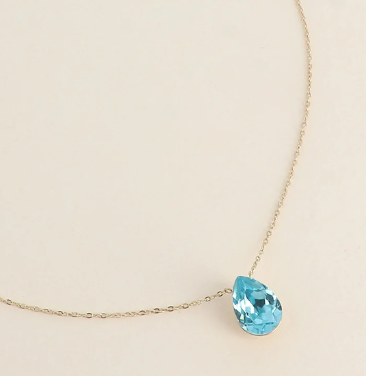 Précommande Collier goutte cristal de Swarovski BERTILLE