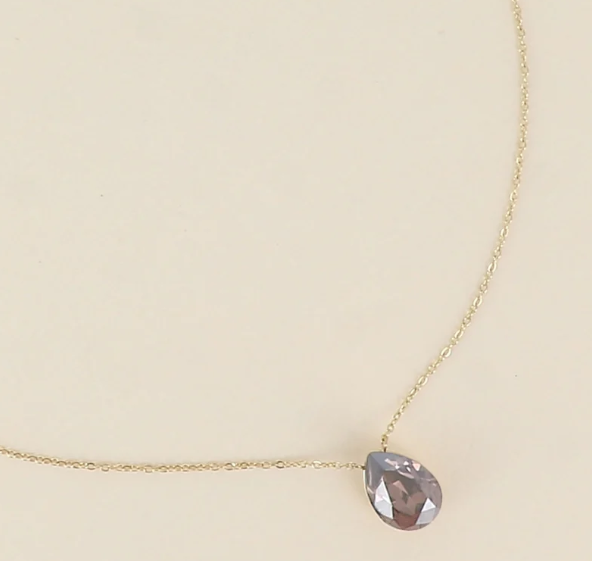 Précommande Collier goutte cristal de Swarovski BERTILLE
