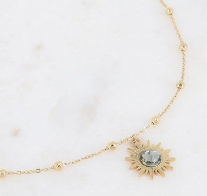 Précommande Collier soleil et cristal de Swarosvki SILOANE
