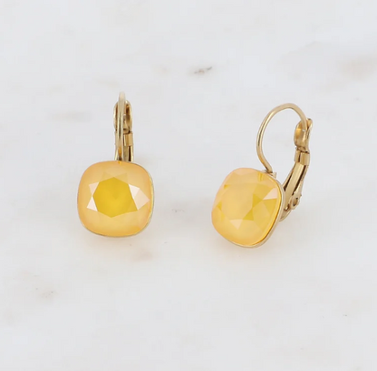 Précommande Boucles d'oreilles avec  cristal de Swarovski carré BEA