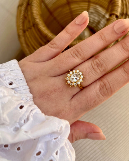 Bague avec gros strass élégant DAPHNEE