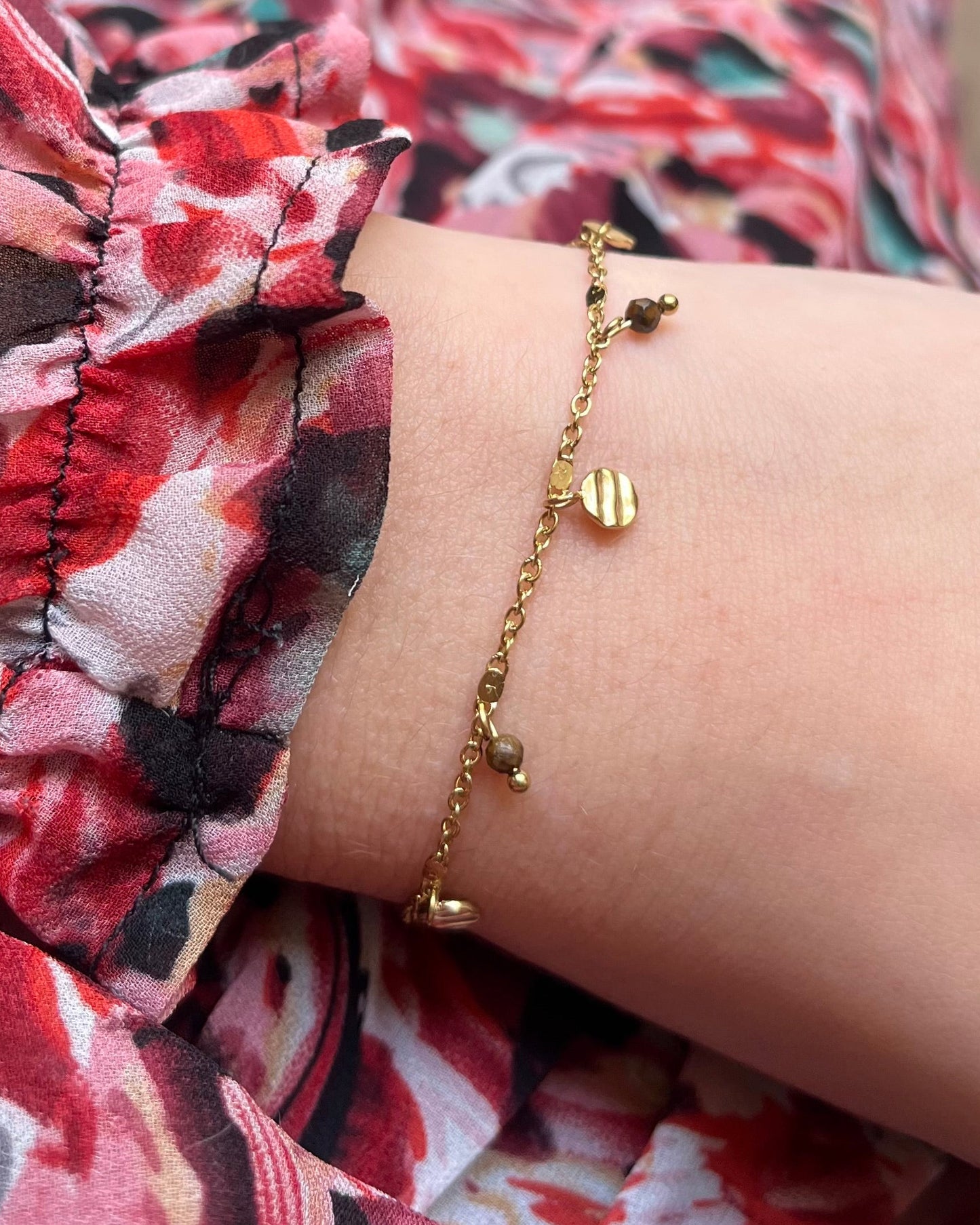 Bracelet pampilles oeil de tigre féminin DAKOTA