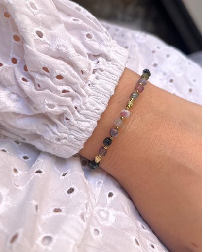 Bracelet en pierres naturelles cubiques CLEMENCE