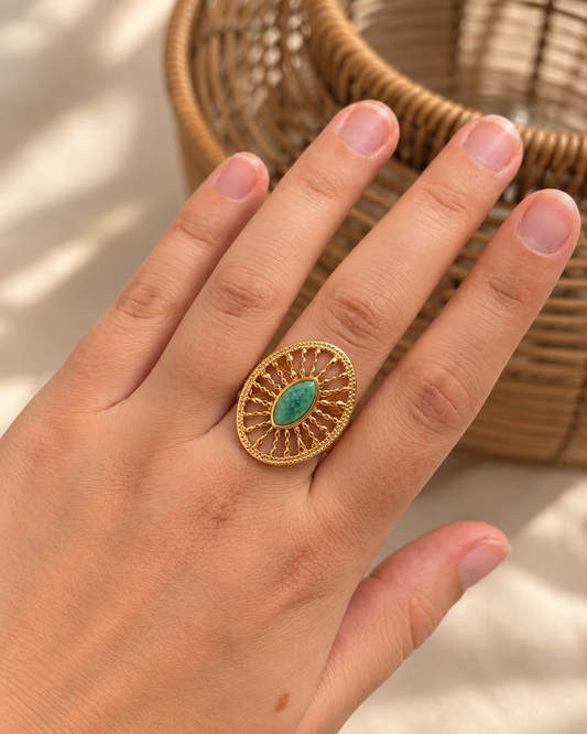 Bague élégante en pierre naturelle CASS