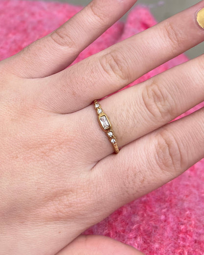 Bague élégante avec strass Acier inoxydable MARINE