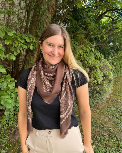 Foulard bandana JEN marron