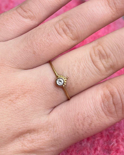 Bague strass couronne Acier inoxydable LOLITA