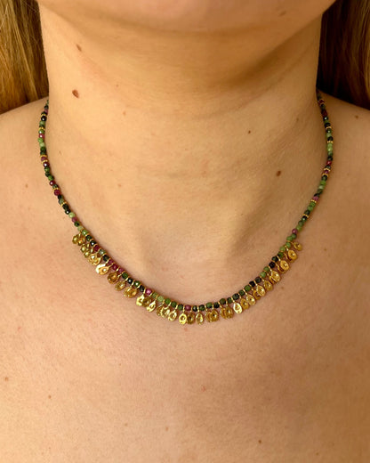 Collier pampilles pierres naturelles LIMA