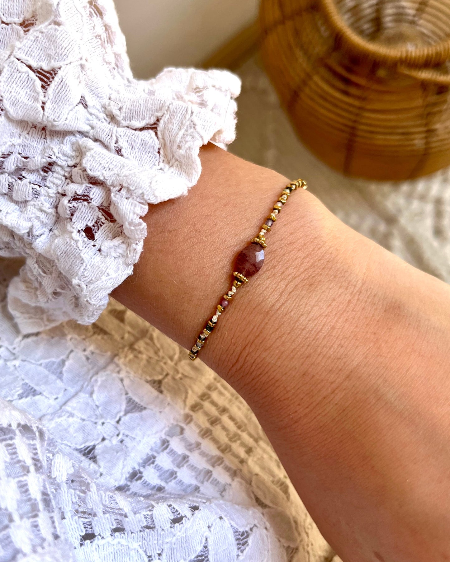 Bracelet sur cordon pierre naturelle CHICAGO