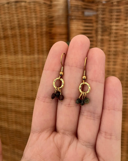 Boucles d'oreilles pierres naturelles CERISE