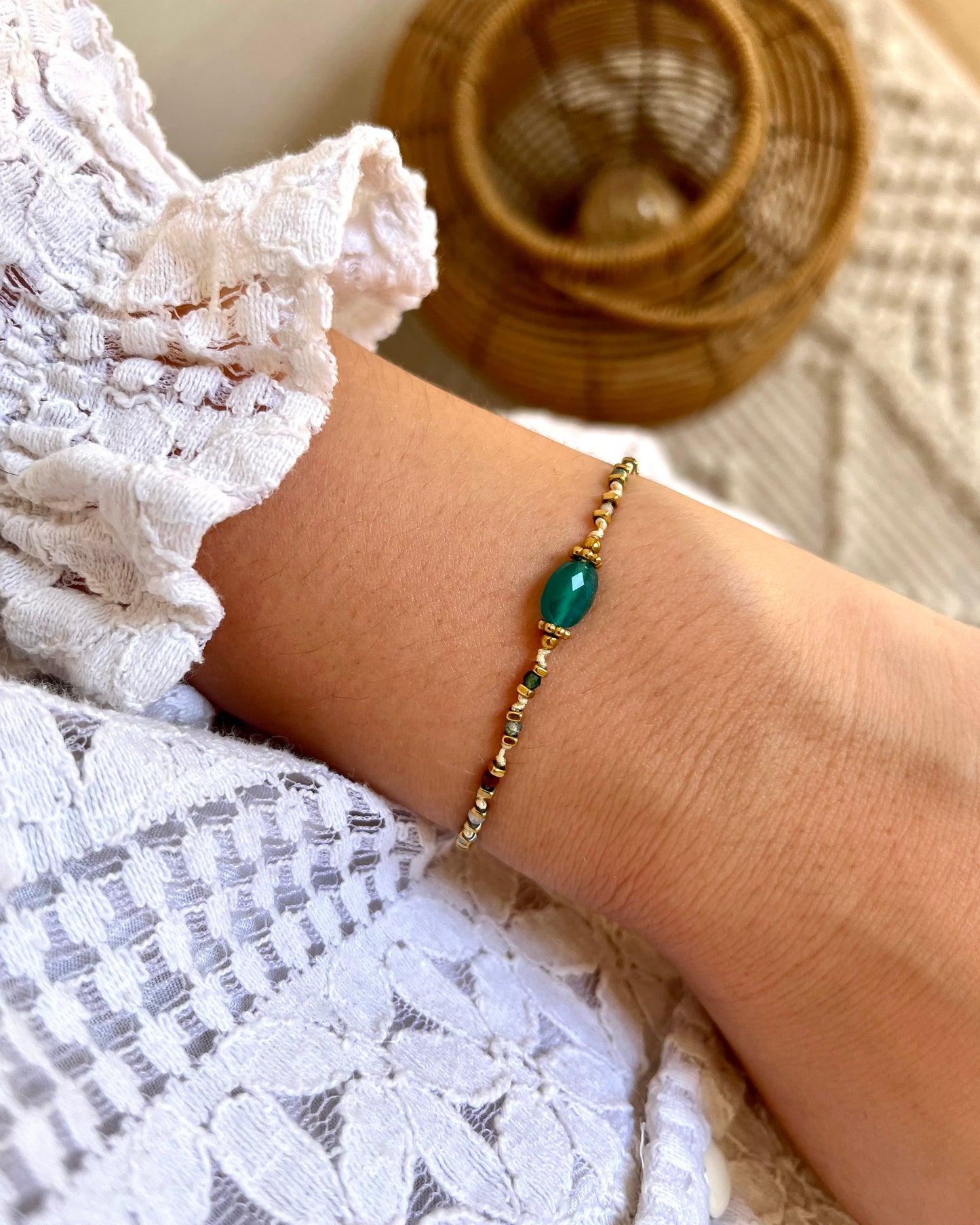 Bracelet sur cordon pierre naturelle CHICAGO