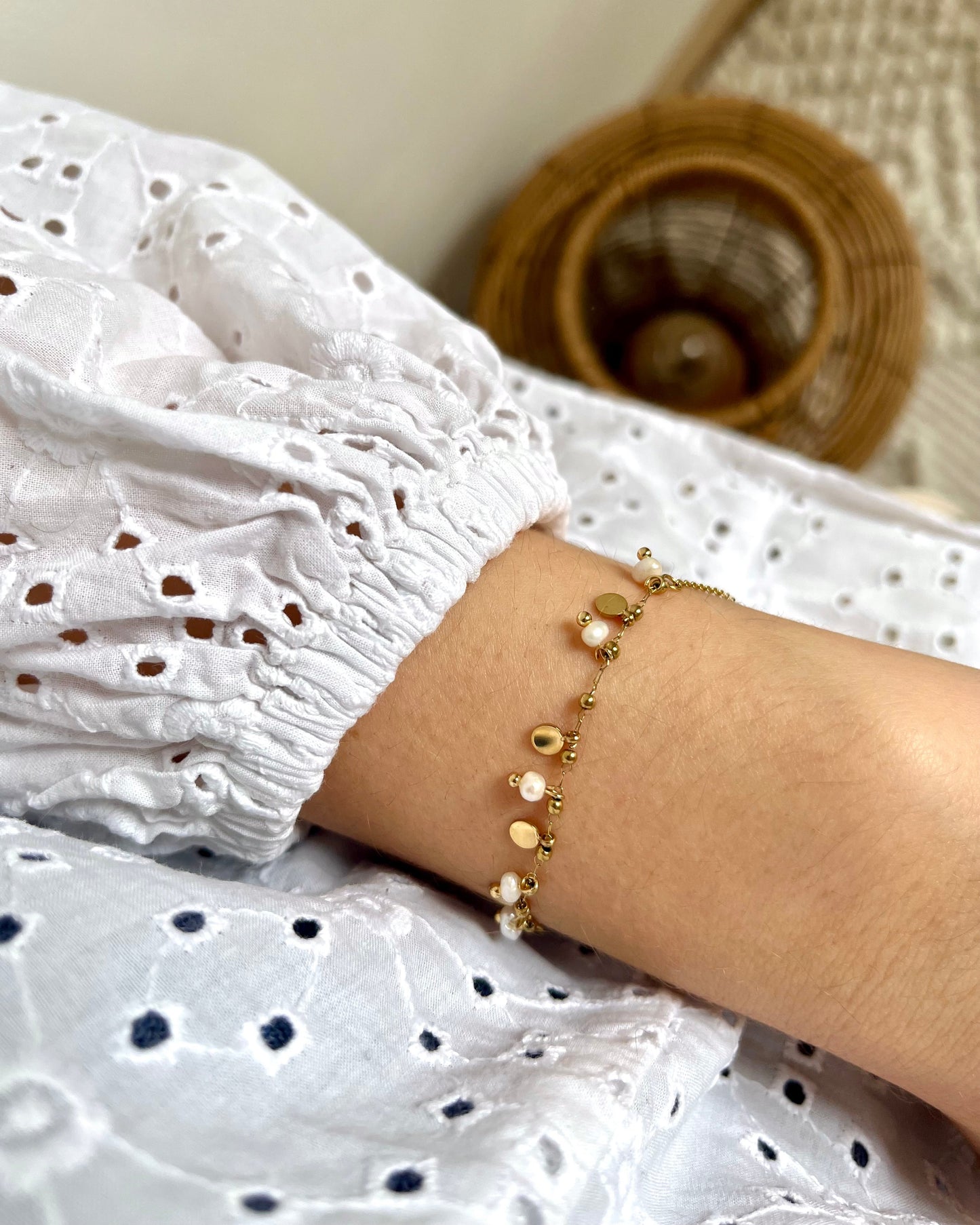Bracelet pampille perles d'eau douce MATHILDE