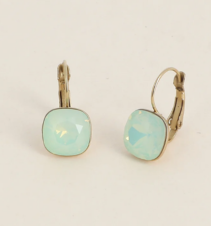 Précommande Boucles d'oreilles avec  cristal de Swarovski carré BEA