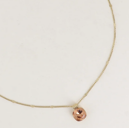 Précommande Collier avec cristal carré Swarovski CLARISSE