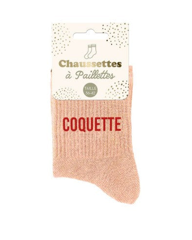Chaussettes à paillettes Coquette