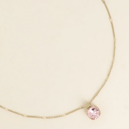 Précommande Collier avec cristal carré Swarovski CLARISSE
