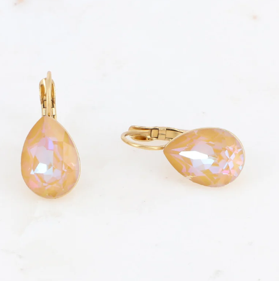 Boucles d'oreilles dormeuses Cristal de Swarovski® BERTILLE Grand modèle
