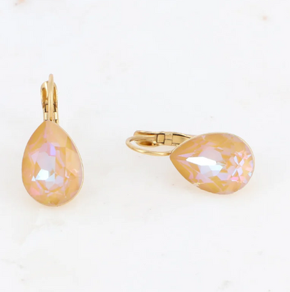 Boucles d'oreilles dormeuses Cristal de Swarovski® BERTILLE Grand modèle