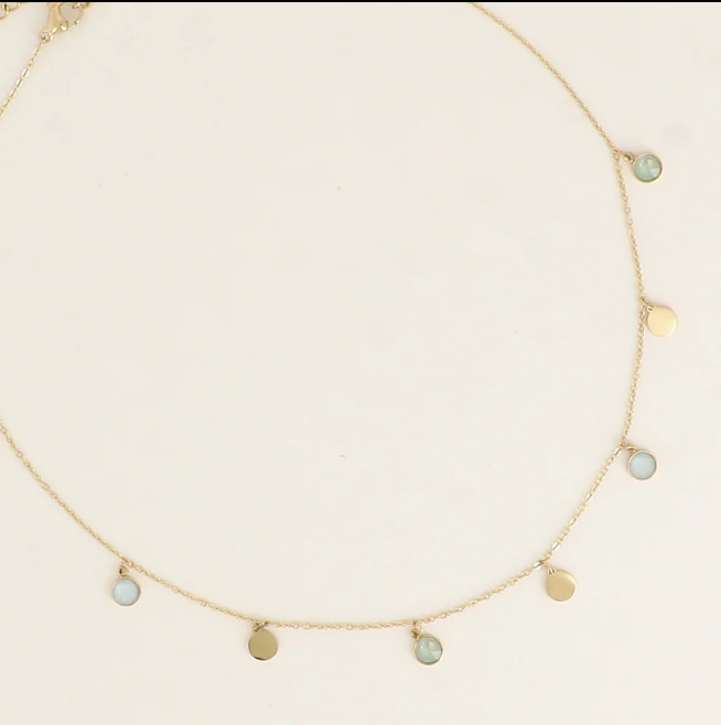 Précommande Collier pastilles et cristaux de Swarovski PERLIE