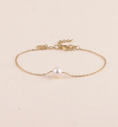 Bracelet doré avec perle d'eau douce DOUCEUR