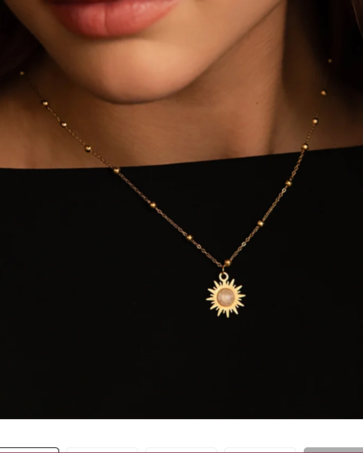 Précommande Collier soleil et cristal de Swarosvki SILOANE