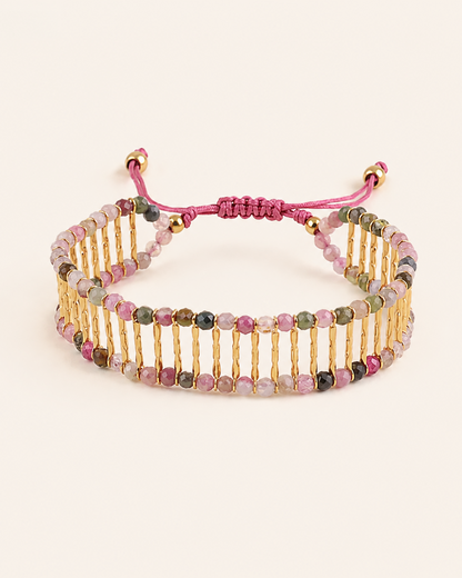 Bracelet tige et pierres naturelles CYNTHIA