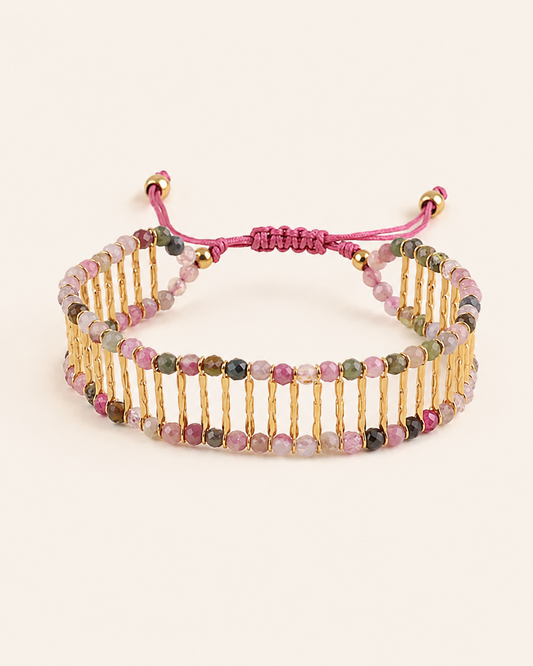 Bracelet tige et pierres naturelles CYNTHIA