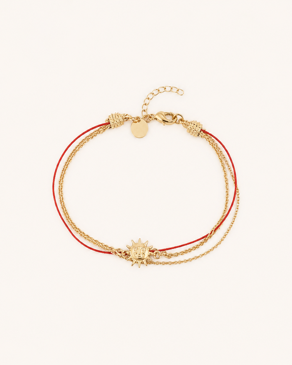 Bracelet cordon et pendentif soleil AMAE
