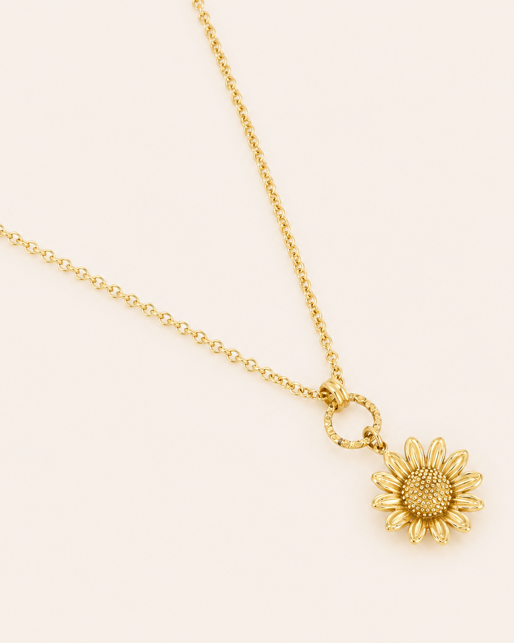 Collier doré avec fleur tournesol TOURNESOL