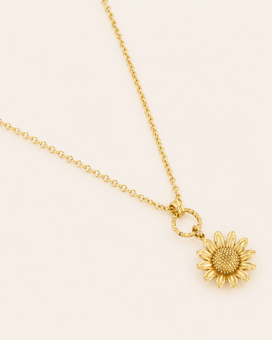 Collier doré avec fleur tournesol TOURNESOL