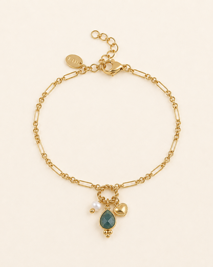 Bracelet avec anneau et breloques AMANDE