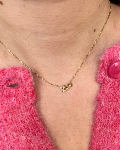 Collier avec pendentif love calligraphie Acier inoxydable LOVELI