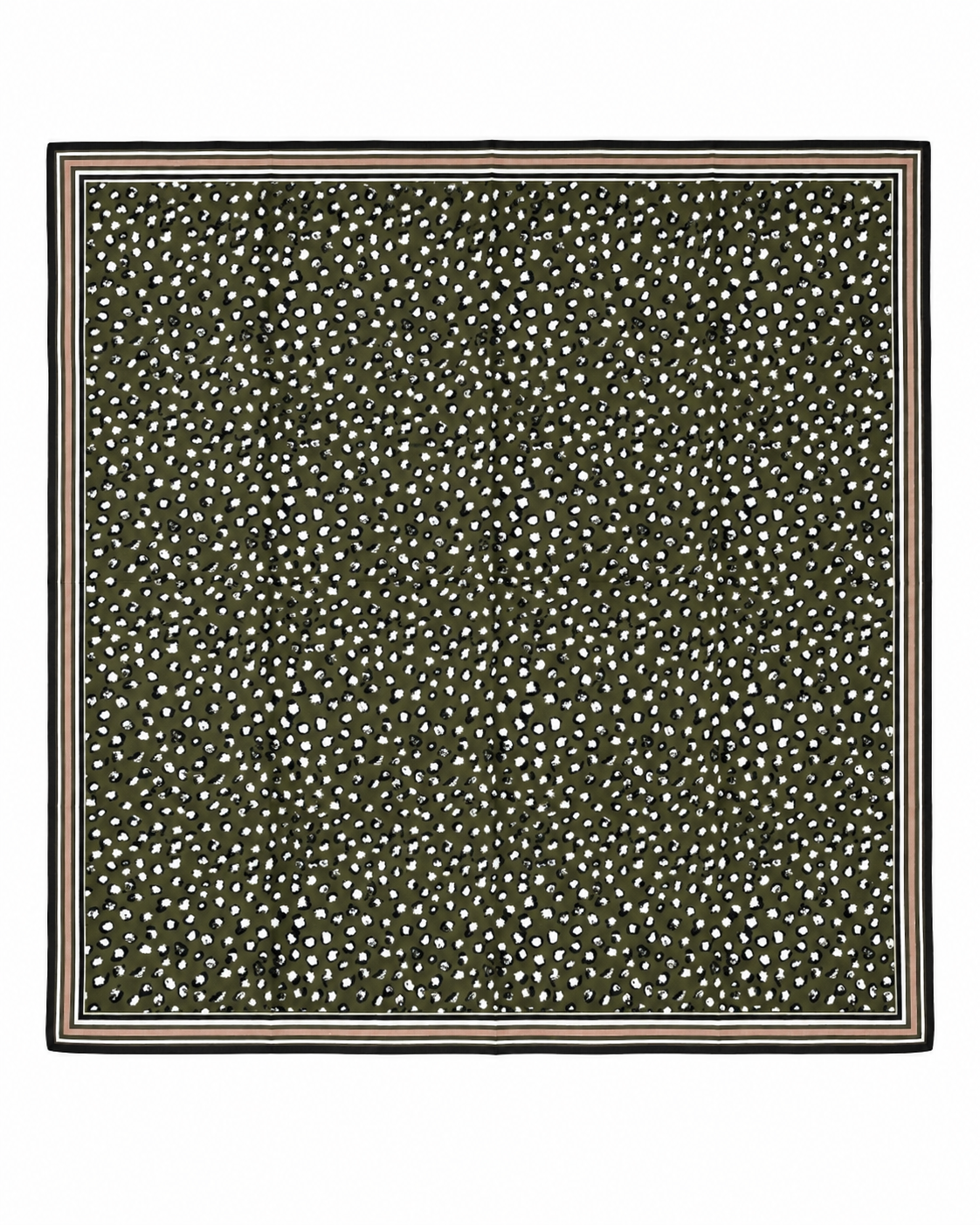 Foulard kaki léopard LEO